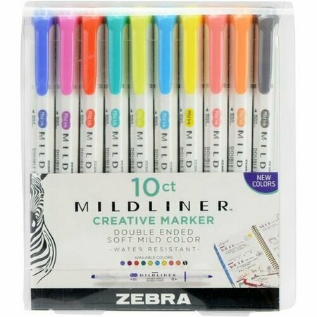 ZEBRA PEN Highlighter, Double-Ended, Bold/Fine, Assorted ZEB78501